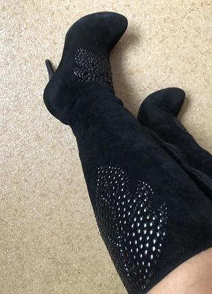 Сапожки натуральный замш на флисе