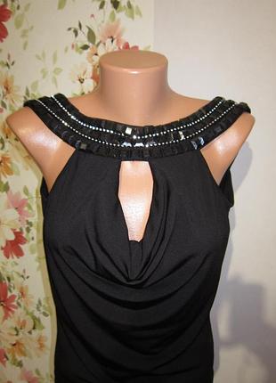Нова чорна сукня стрази камені відкрита спина