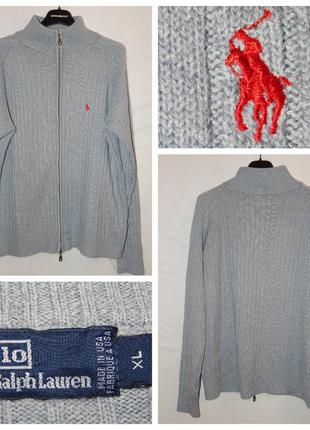 Сезонний sale! трикотажний напіввовняний светр від polo ralph lauren (made in usa)2 фото