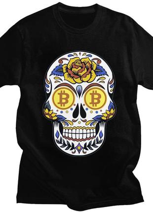 Футболка с принтом "череп биткоин" push it