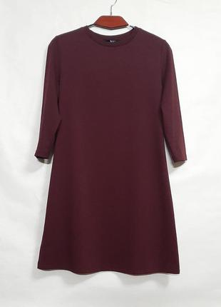 Бордовое платье трапеция повседневное платье размер м1 фото