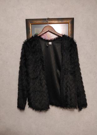 Жакет з бахромою без застібок