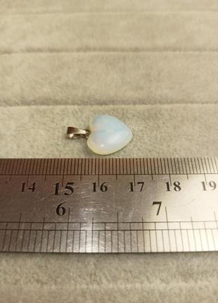 Кулон из лунного камня в форме сердца (лунный камень сердце)2 фото