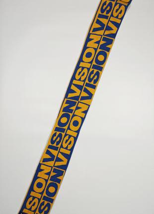 Vision длинный теплый зимний жёлтый синий шарф унисекс мужской женский4 фото