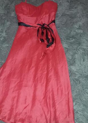 Шикарное красное платье сарафан2 фото
