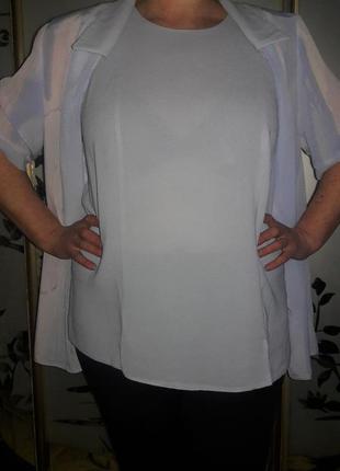 Летний комплект, майка + бузка, блуза, фирмы "grace", 52-54-56 (18-22) размер