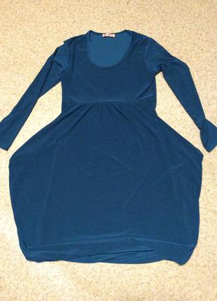 Платье демисезонное с длинным рукавом с карманами р44-467 фото