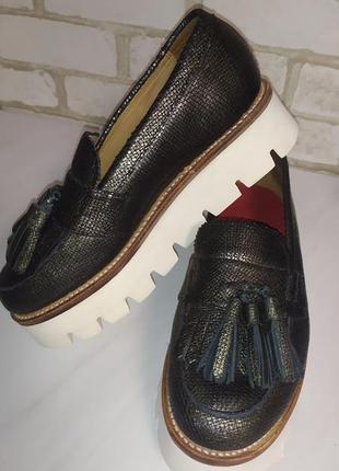 Брендовые эксклюзивные лоферы grenson g-two из кожы рептилии натуральная кожа на грубой подошве туфли ботинки броги мокасины оксфорды