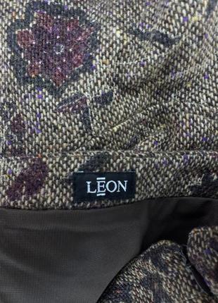 Вовняна спідниця міді zara b leon (розмір 36)7 фото