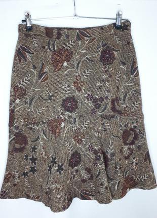 Вовняна спідниця міді zara b leon (розмір 36)2 фото
