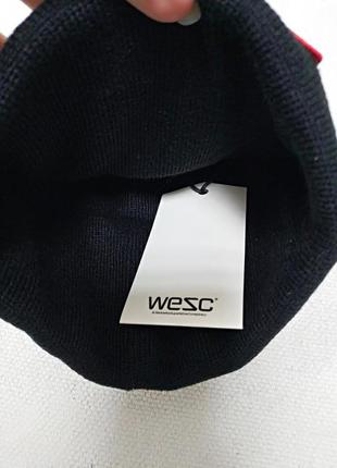 Подвійна шапка з відворотом унісекс kids puncho шведського бренду wesc оригінал6 фото