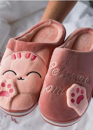 М'які, пухнасті, теплі жіночі тапочки котики❤️❤️❤️