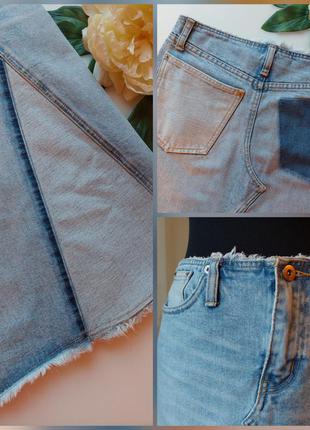 Джинсовая юбка миди  с необработаным краем от  ted baker4 фото