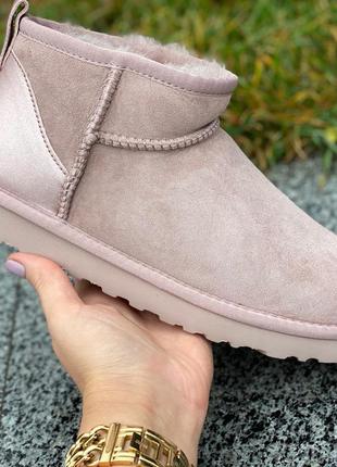 Женские угги ugg australia ultra mini 36;37;38;39;40 пудра1 фото