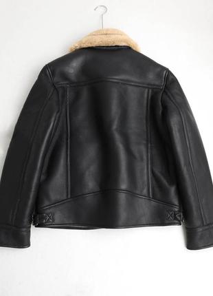 Куртка-дублянка з штучної шкіри zara