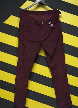 Вельветовые зауженные брюки