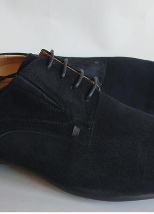 Шкіряні чоловічі туфлі класичні на шнурках 192311 401 фото