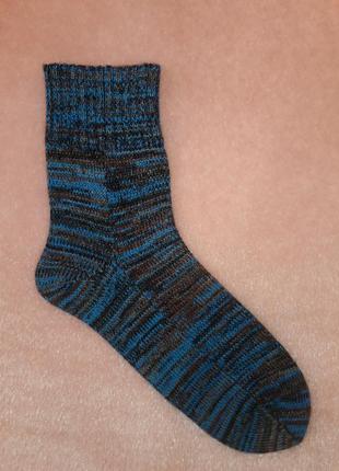 Мужские вязаные носки ручной работы из натуральной пряжи1 фото