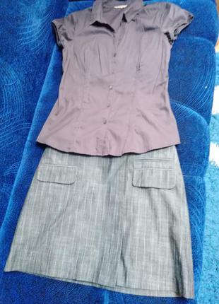 Базовая блуза, блузка, рубашка серая calliope, футболка *не секонд*6 фото