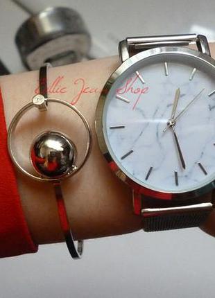 🆕 новые женские часы под мрамор, мраморные часы , металл