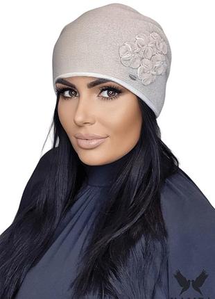 Зимняя шапка kamea лорелли (lorelli) светло-бежевая 21.052.03