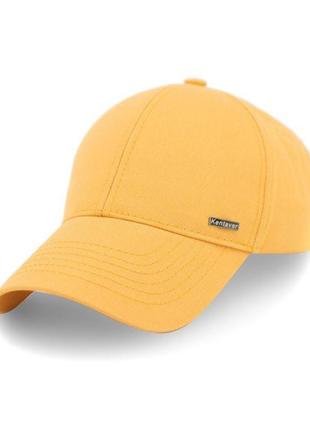 Бейсболка без лого и украшений цвет горчица (р. 57-58) 03110