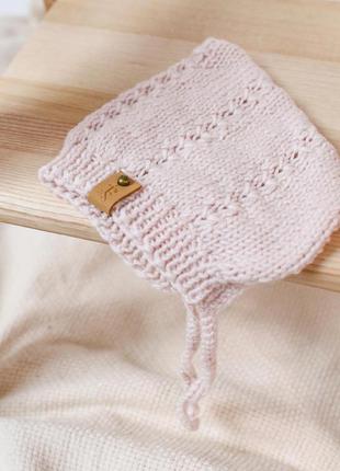 Чепчик на немовля з вовни мериноса