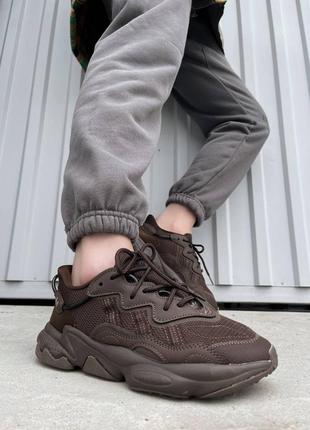 Adidas ozweego brown 🍏 стильні жіночі кросівки адідас озвиго