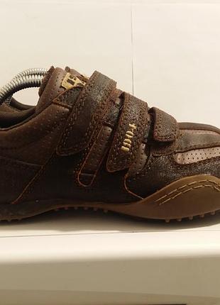 Коричневі кросівки на липучках burton 1904. вінтаж натуральна шкіра