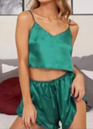 ⭐⭐⭐⭐⭐ 
атласна піжама двійка a1142