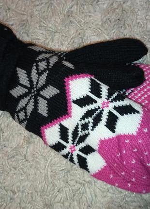 Жіночі тепленькі рукавички-варєжки