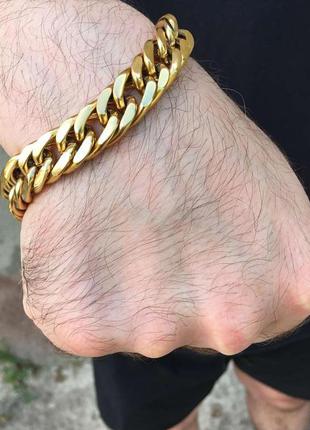 Масивний ланцюг браслет нержавіюча сталь