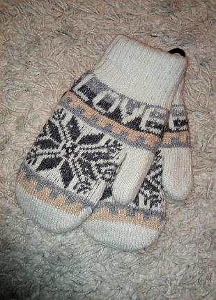 Жіночі теплі рукавиці-варєжки