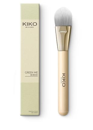 Плоская кисть с натуральным ворсом green me bb brush kiko milano