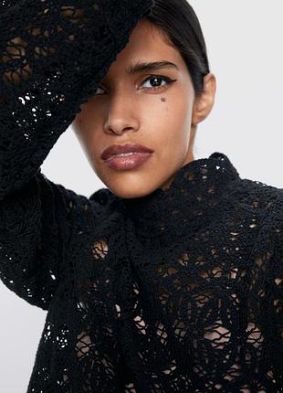 Шикарное платье сетка zara 6