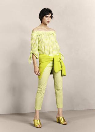 Літні брюки бавовняні luisa cerano в клітку клітинку штани вкорочені