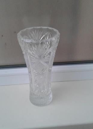Винтажная хрустальная ваза для цветов ссср3 фото