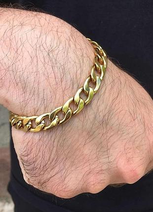 Браслет массивная цепь нержавеющая сталь