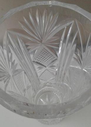 Винтажная хрустальная ваза для цветов ссср