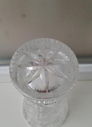 Винтажная хрустальная ваза для цветов ссср