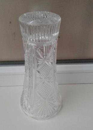 Винтажная хрустальная ваза для цветов ссср8 фото