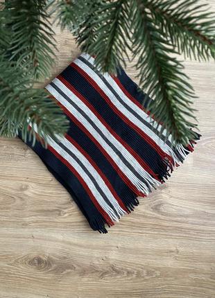 Шарф мужской h&m в полоску темно синий