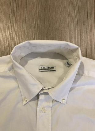 Сорочка рубашка біла базова корпоратив котон дорогий бренд2 фото