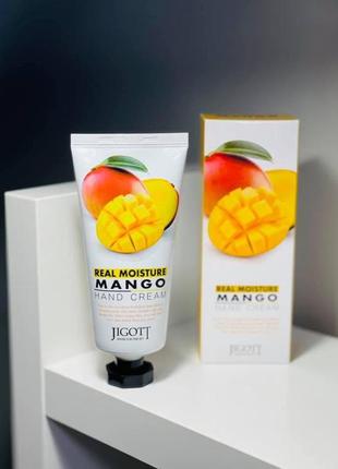 Крем для рук с экстрактом манго jigott real moisture mango hand cream2 фото