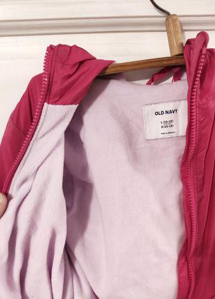 Водоотталкивающая розовая курточка на флисе на девочку 8-12 лет5 фото