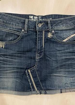 Джинсовая мини юбка