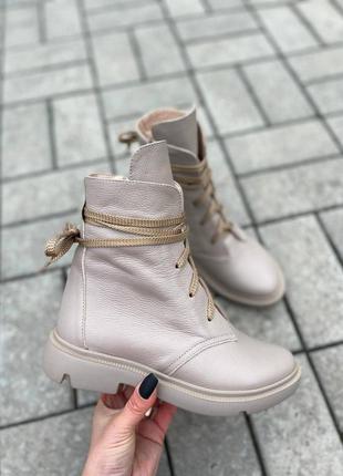 Черевики чоботи чобітки зимові зимові зима шкіра4 фото