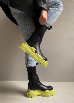 Ботфорти yellow ( premium ) ботинки7 фото