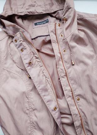 Удлиненная куртка ветровка пудровая розовая от  bonmarche3 фото
