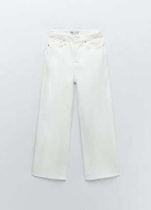 Белые широкие джинсы zara3 фото
